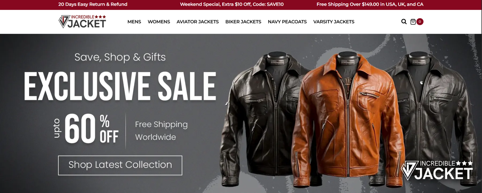 Incredible Jacket website